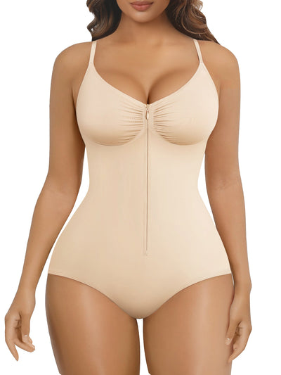 ZIP-UP TUMMY CONTROL SHAPING BODYSUIT