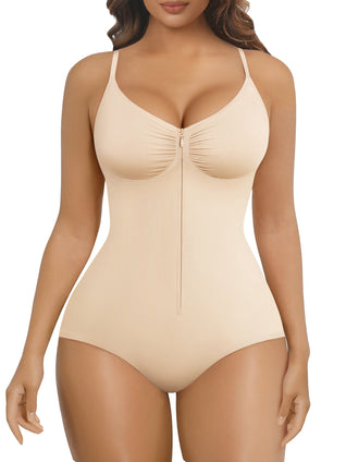 ZIP-UP TUMMY CONTROL SHAPING BODYSUIT